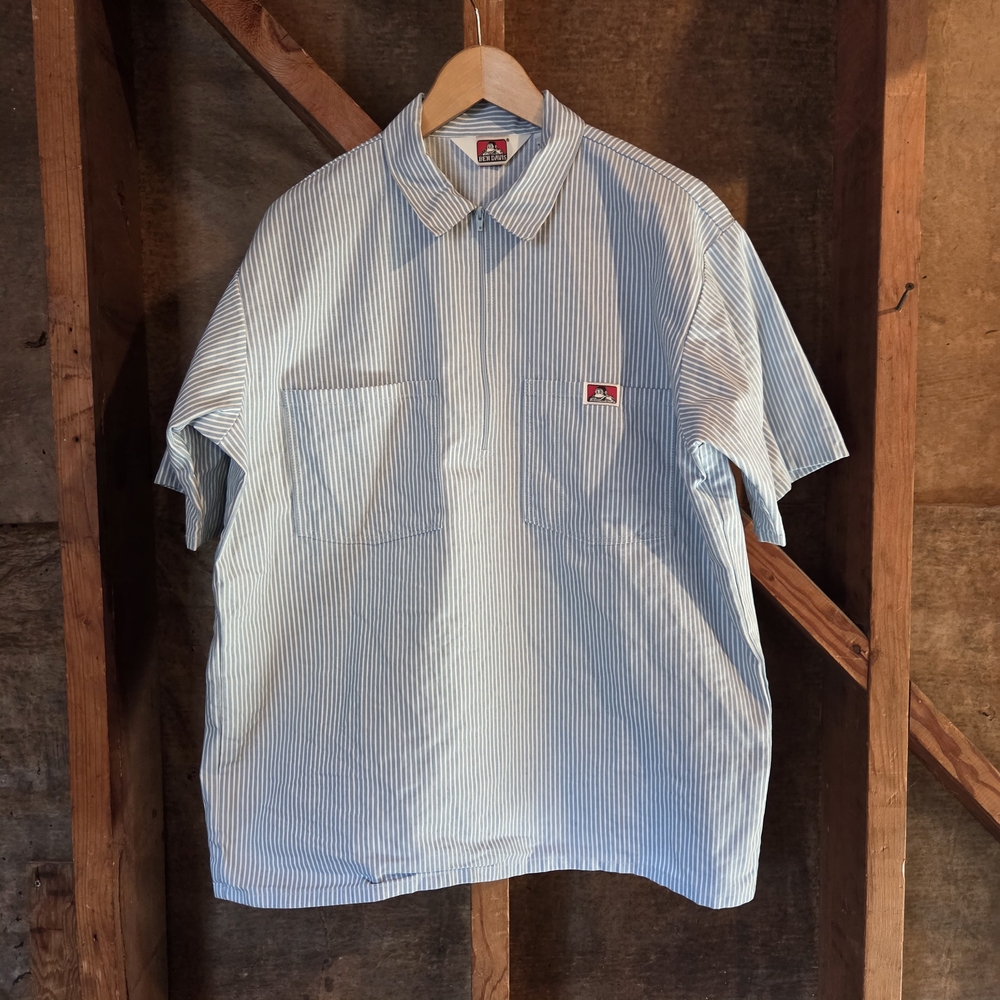 Ben Davis Light Blue Striped Button Down Shirt